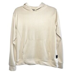 Tony Hawk Boys Hoodie L 14/16 Tan Beige Tech Fleece Pullover Skater Streetwear